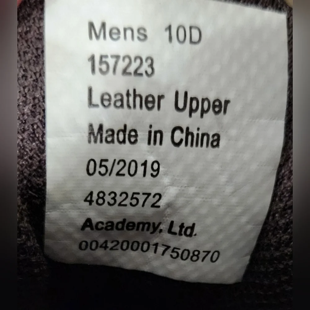 Brazos men's brown leather work boots size 10D - Picture 9 of 9